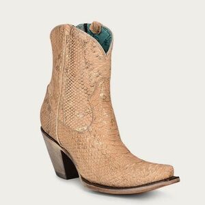 Corral Leather Python Ankle Boots, Western Cowboy Boots